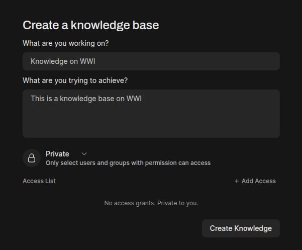 The details of the new knowledge base